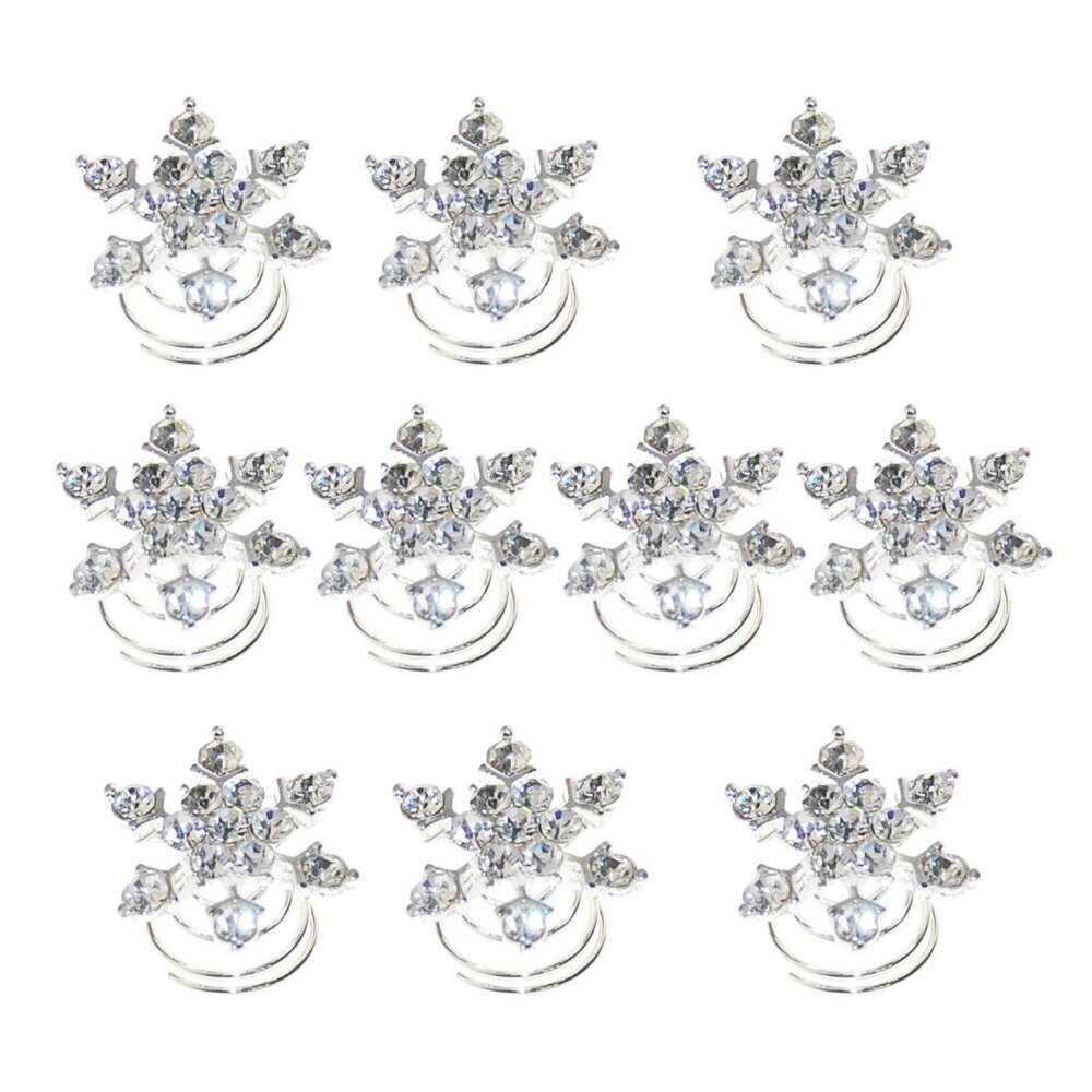 Snowflask Hair Coils Swirls Twists Spirals Springs Pins for Bridal Wedding Prom